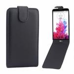 For LG G3 / D855 Vertical Flip Magnetic Snap Leather Case(Black)
