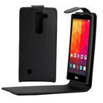 For LG Magna Nappa Texture Vertical Flip Magnetic Snap Leather Case(Black)