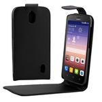 Nappa Texture Vertical Flip Magnetic Snap Leather Case for Huawei Ascend Y625(Black)