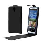 Vertical Flip Solid Color Leather Case for HTC Desire 620(Black)