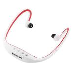 Sport MP3 Player Headset with TF Card Reader Function, Music Format: MP3 / WMA (White + Red)