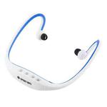 Sport MP3 Player Headset with TF Card Reader Function, Music Format: MP3 / WMA (White + Blue)