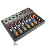 Professional 7 Channel Mixing Console and Aux Paths Plus Effects Processor(Black)