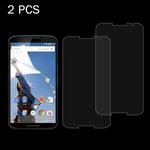 2 PCS for Google Nexus 6 0.26mm 9H Surface Hardness 2.5D Explosion-proof Tempered Glass Screen Film