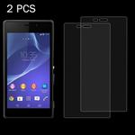 2 PCS for Sony Xperia M2 / S50H 0.26mm 9H Surface Hardness 2.5D Explosion-proof Tempered Glass Screen Film