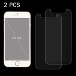 2 PCS 0.26mm 9H Surface Hardness 2.5D Explosion-proof Tempered Glass Screen Film for 5.5 inch Mobile Phones