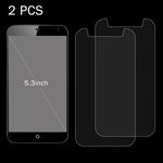 2 PCS 5.3 inch Mobile Phones 0.26mm 9H Surface Hardness 2.5D Explosion-proof Tempered Glass Screen Film