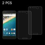 2 PCS for Google Nexus 5X 0.26mm 9H Surface Hardness 2.5D Explosion-proof Tempered Glass Screen Film