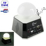 CT-0019 Multi LED Lights Speaker with FM Radio, Support TF Card(Black)