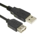 USB 2.0 AM to AF Extension Cable, Length: 5m(Black)