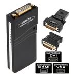 USB 2.0 to VGA, DVI, HDMI Adapter , Resolution: 1920*1080(Black)