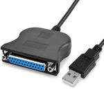 USB 2.0 to DB25 25 Pin Female Port Print Converter Cable(Black)