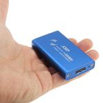 6gb/s mSATA Solid State Disk SSD to USB 3.0 Hard Disk Case(Blue)