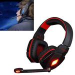 EACH G4000 Stereo Gaming Headset with Mic Volume Control & LED Light for Computer, Cable Length: 2.2m(Red)