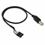 5 Pin Motherboard Female Header to USB 2.0 B Male Adapter Cable, Length: 50cm