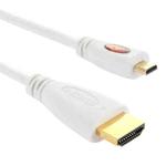 1m Gold Plated Micro HDMI Male to HDMI Male Cable, 1.4 Version(White)(White)