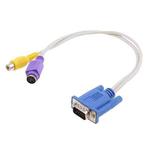 VGA Video Card to S-Video and RCA TV Display Adapter Cable