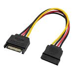 SATA 15-Pin Male to 15-Pin Female Power Extension Cable, Length: 15cm