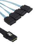 Mini SAS to 7 Pin 4 SATA Female Cable, Length: 95cm