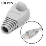 Network Cable Boots Cap Cover for RJ45, Grey (100 pcs in one packaging , the price is for 100 pcs)(Grey)