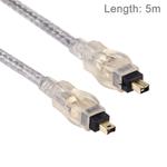 High Quality Firewire IEEE 1394 4Pin Male to 4Pin Male Cable, Length: 5m (Gold Plated)