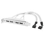 High Speed USB 4 Plate Line USB 2.0 Tailgate USB Extension Cable