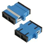 SC-SC Multimode Duplex Fiber Flange / Connector / Adapter / Lotus Root Device(Blue)