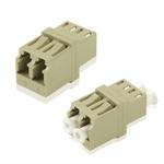 LC-LC Multimode Duplex Fiber Flange / Connector / Adapter / Lotus Root Device(Grey)