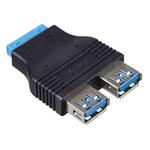 2 x USB 3.0 AF to 20 Pin Adapter