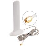High Quality Indoor 16dBi SMA Male 4G Antenna, Cable Length: 2m, Size: 17cm x 8.3cm x 5cm(White)