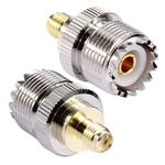 Coaxial SMA Female to UHF Female Adapter(Silver)