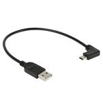 28AWG High Speed USB 2.0 Male to 90 Degrees Elbow USB-C / Type-C 3.0 Male Data Sync Cable Adapter