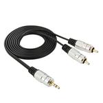 3.5mm Jack Stereo to 2 RCA Male Audio Cable, Length: 1.5m
