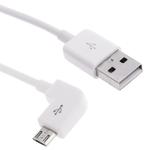 3m 90 Degree Micro USB Port USB Data Cable, For Samsung / Huawei / Xiaomi / Meizu / LG / HTC and Other Smartphones(White)