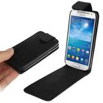 Pure Color Vertical Flip Leather Case for Galaxy S IV mini / i9190(Black)