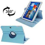 360 Degree Rotation Lichi Texture Leather Case with Holder for Galaxy Tab 3 (10.1) / P5200 / P5210, Baby Blue