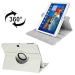 360 Degree Rotation Litchi Texture Leather Case with Holder for Galaxy Tab 3 (10.1) / P5200 / P5210(White)