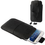 Universal Leather Case Pocket Sleeve Bag with Earphone Pocket for Galaxy Note II / N7100 / i9220 (Black)