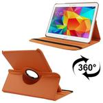 360 Degree Rotatable Litchi Texture Leather Case with 2-angle Viewing Holder for Samsung Galaxy Tab 4 10.1 / SM-T530 / T531 / T535(Orange)