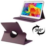 360 Degree Rotatable Litchi Texture Leather Case with 2-angle Viewing Holder for Samsung Galaxy Tab 4 10.1 / SM-T530 / T531 / T535(Purple)