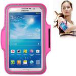 PU Sports Armband Case with Earphone Hole for Galaxy Mega 6.3 / i9200, Below 6.3 inch Phones(Magenta)