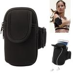Thicken Nylon Fabric Double Layers Sports Armband Case for Galaxy Note II / N7100 / i9220(Black)