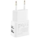 USB Wall Charger Full 2.1A Lidu Jointless Dual USB Output Travel Power Adapter, Compatible with iPhone, iPad, Samsung,Tablet, Kindle and More, EU Plug(White)