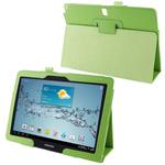 Litchi Texture Leather Case with Holder for Galaxy Note 10.1 / P600 (2014 Edition), Green(Green)