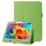 Litchi Texture Flip Leather Case with Holder for Galaxy Tab 4 10.1 / T530(Green)