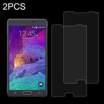 2 PCS for Galaxy Note 4 0.26mm 9H Surface Hardness Explosion-proof Non-full Screen Tempered Glass Film