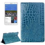 Crocodile Texture Flip Leather Case with Holder for Galaxy Tab S 8.4 / T700(Blue)