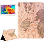 World Map Pattern Flip Leather Case with Holder for Galaxy Tab S 10.5 / T800, Random Delivery (Light Yellow)