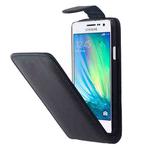 Vertical Flip Magnetic Button PU Leather Case for Galaxy A3 / A300(Black)