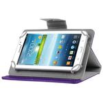 Universal Crazy Horse Texture Horizontal Flip Leather Case with Holder for 7 inch Tablet PC(Purple)